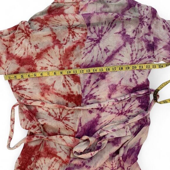 Rococo Sand Women's Silk Tie-Dye Pattern Dress with Belt - Picture 7 of 7